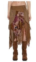 Soulful Sunshine Midi Skirt - Brown