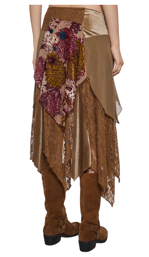 Soulful Sunshine Midi Skirt - Brown