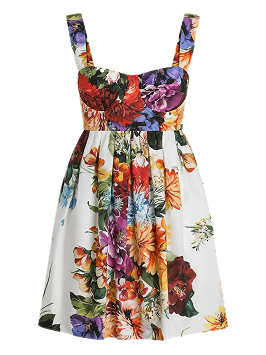 Floral dress with colorful patterns